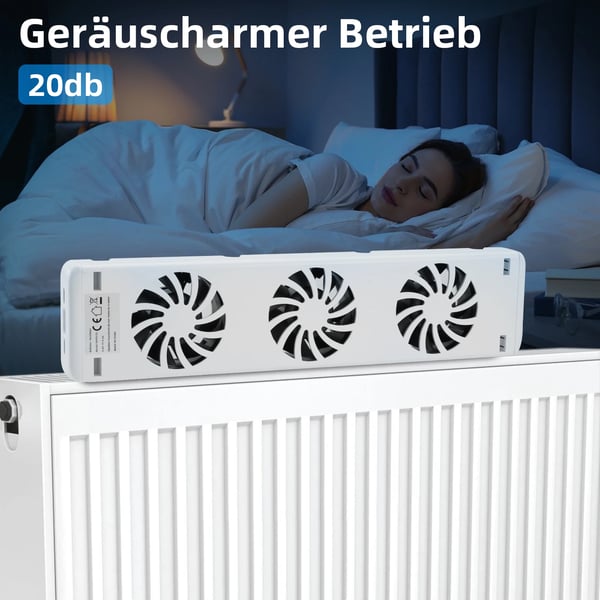 Radiatorblæser, Intelligent Termostat, Energi Effektiv,hvid