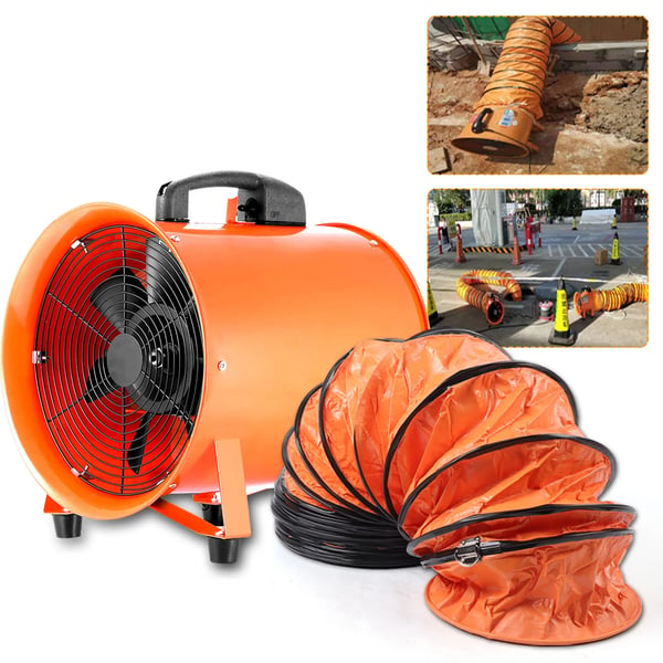 Eksplosionssikker ventilator, galvaniseret stål, ren kobbermotor, 1517 CFM, IP44 vandtæt, højhastighedsydelse