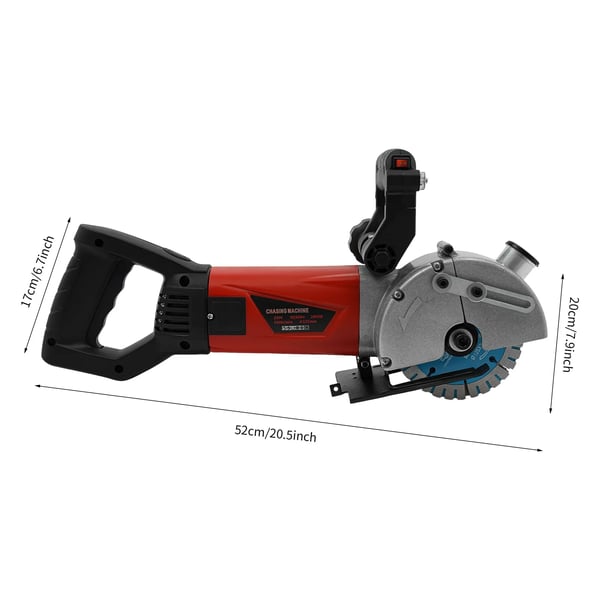Cirkelsav, 2800W Effekt, 7000 RPM Hastighed,Sort Rød, EU