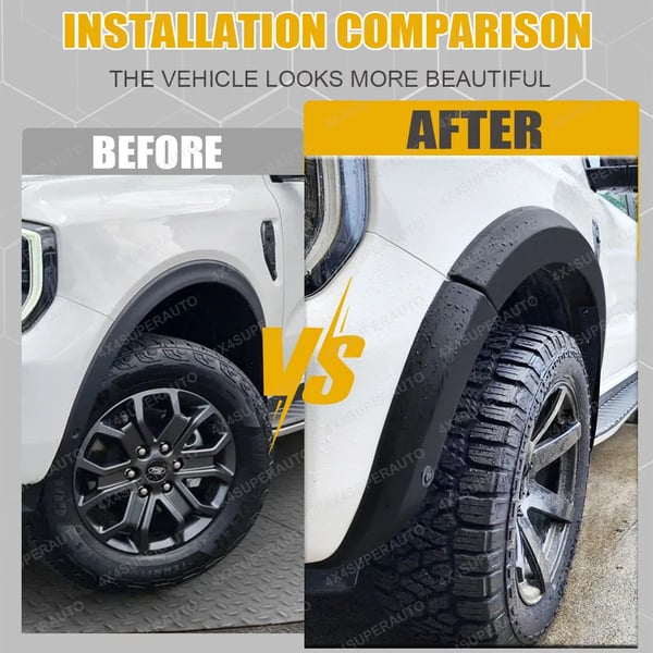 Fender Flares, Nem Installation, Holdbar Konstruktion,FORD RANGER T9