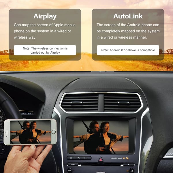 Trådlösa CarPlay, Android Auto, Mirror Link-funktioner,Sync 2-Guld