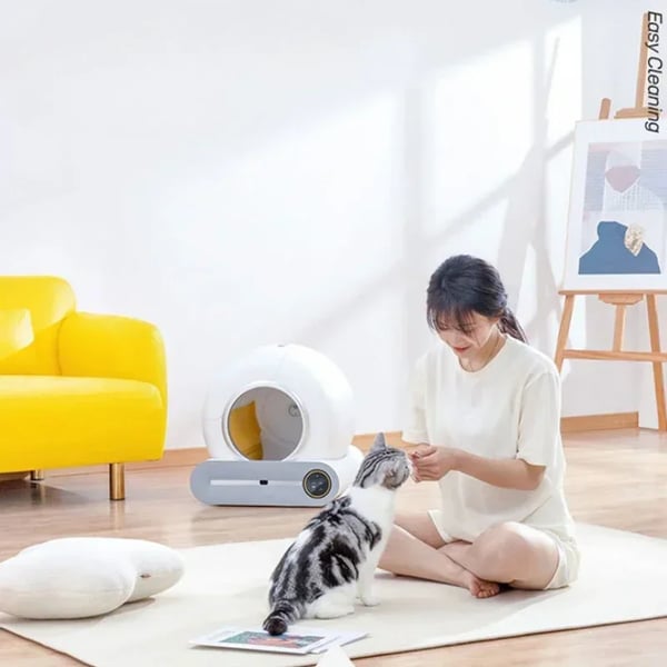 Kattebakke, Automatisk Rengøring, Smart Kontrol,hvid - EU
