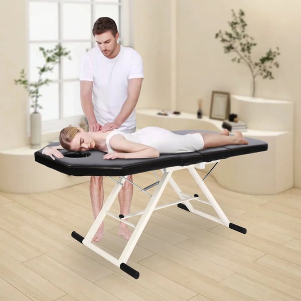 Massagebord, Bärbart, Justerbart,svart