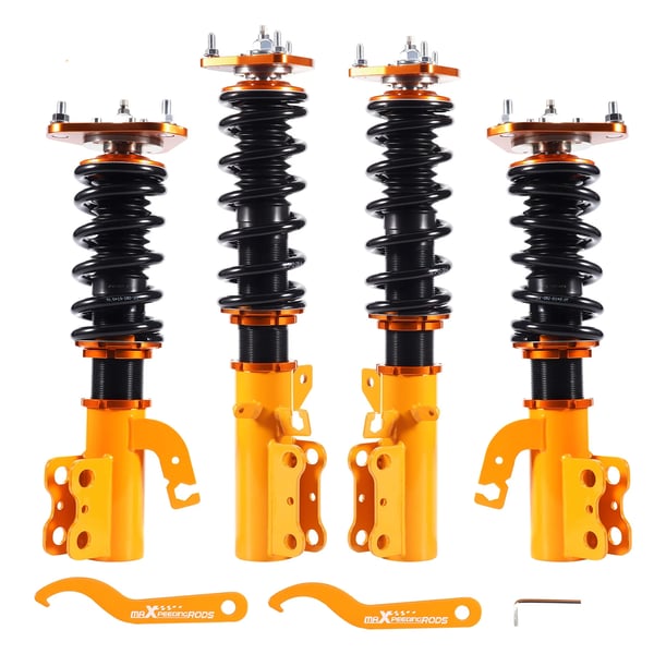 Coilover affjedring, justerbar højde, 24-trins justerbar dæmper, letvægts aluminium, kompatibel med Toyota Celica 1990-1993