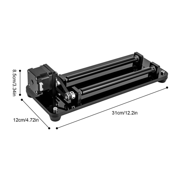 Graver Rotary Roller, Justerbar Bredde, Holdbar Konstruktion,sort
