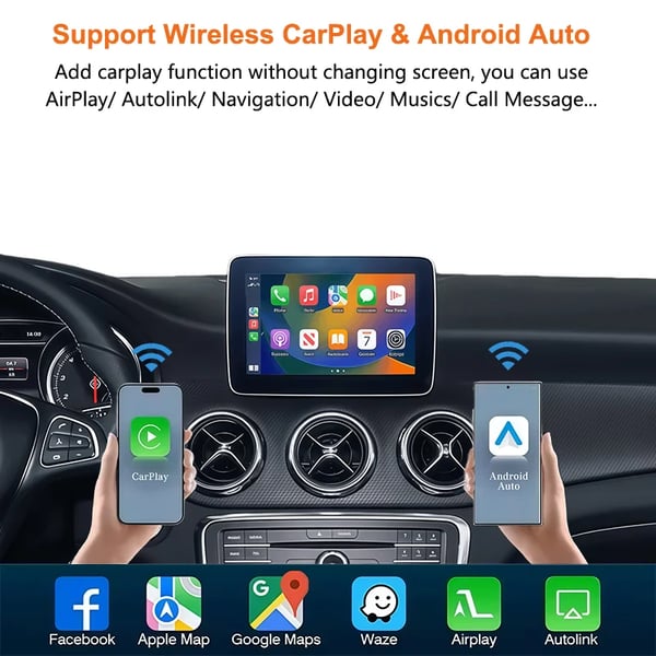 Trådløs CarPlay-adapter, Bluetooth-forbindelse, understøttelse af flere enheder,NTG 4.5