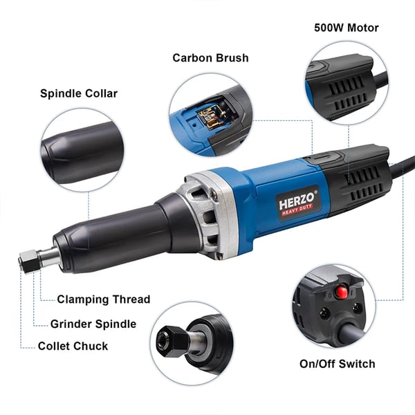 Elektrisk Dremel, Hög hastighet, Variabel hastighetskontroll, Blå, EU