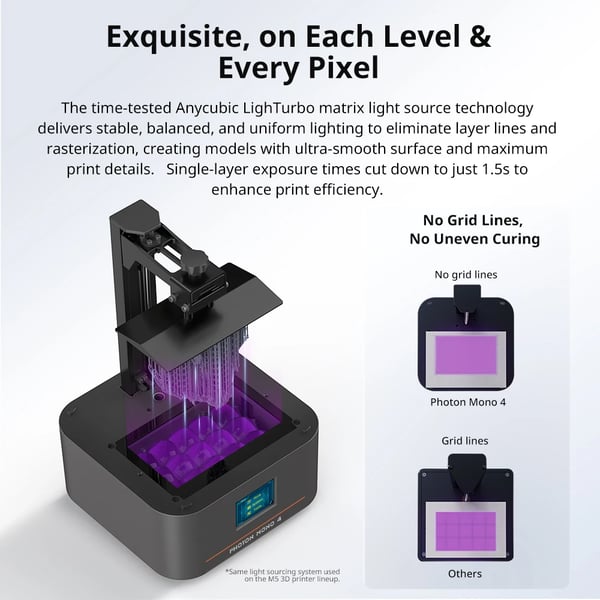 3D-printer, 10K LCD-opløsning, stort printvolumen,Photon Mono 4