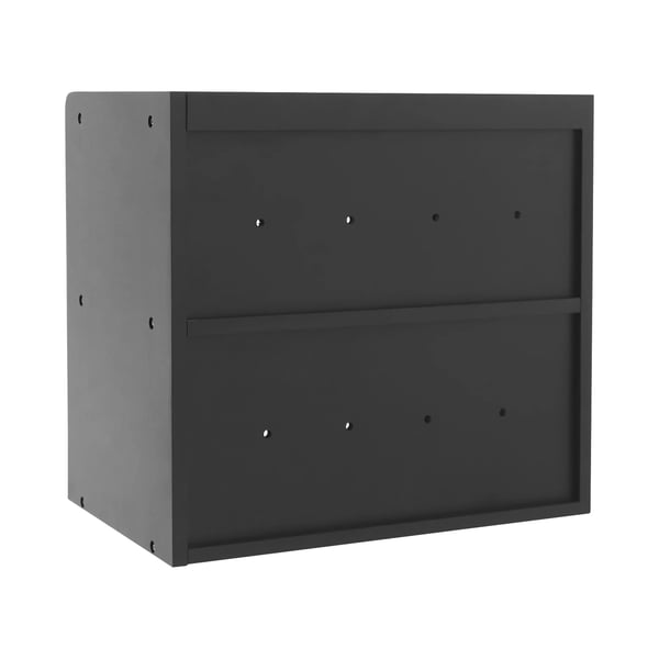 Opbevaringsboks, Naturlig Fyrretræ, Dobbeltlag Design,Sort