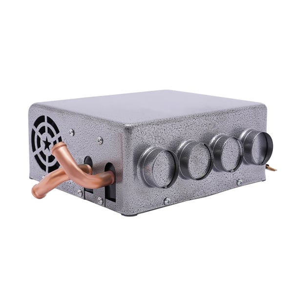Universel Under Dash Varmer, 12V 8A Strømforsyning, Holdbar Kobber- og Jernkonstruktion,Sølv