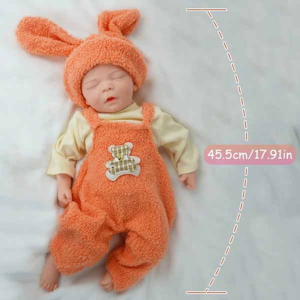 Genfødt Baby Dukke, Realistisk Silikone Design, Sikker for Børn,Elfenben hvid, 30-50cm
