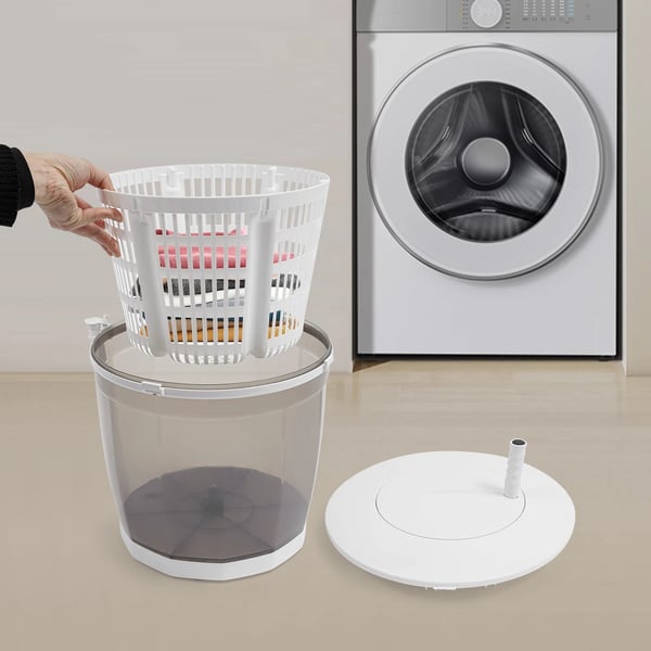 Vaskemaskine, Kompakt Design, Miljøvenlig Drift,Lys Grå