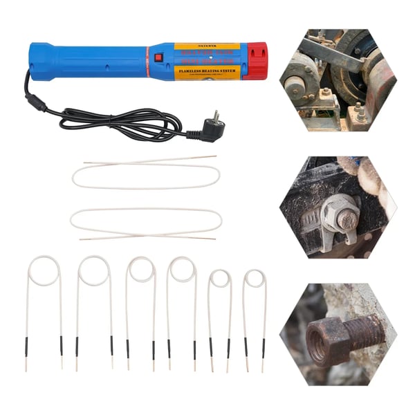 Magnetisk induktionsvarmer, 1100 W effekt, maksimal opvarmningstemperatur 800°C, indgangsspænding 220 V, opvarmningstid 5-40 sekunder, EU-standardstik