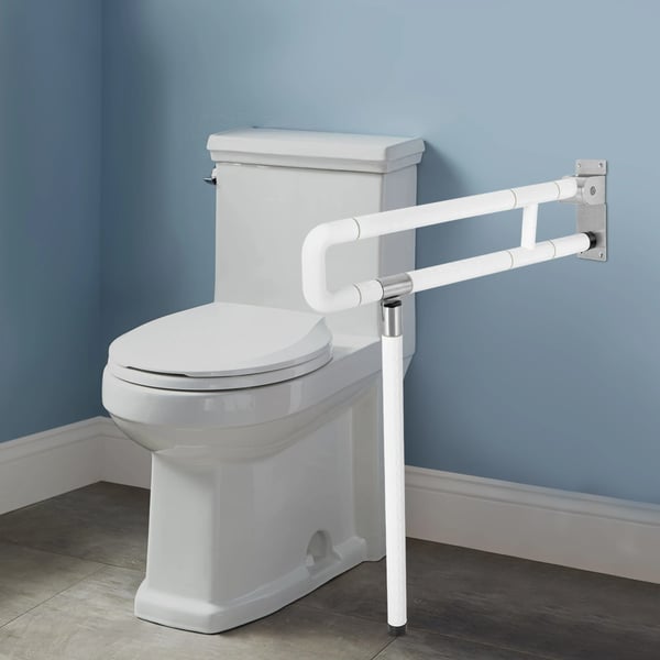 Foldbar Greb, Maksimal Vægtkapacitet 220 lb, Rørlængde 1,26 tommer, Monteringsplade Tykkelse 0,12 tommer, Antibakterielt Materiale