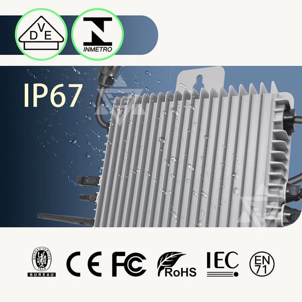 Solcelle Nettilsluttet Inverter, Dual MPPT, Smart WiFi Overvågning,600W-G3-Inverter, 230V, 20-60V