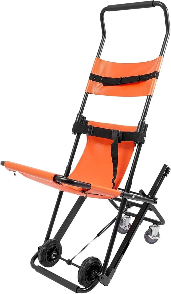 Sammenklappelig Stol, 159 kg Belastningskapacitet, Bærbare Evakueringsfunktioner,orange