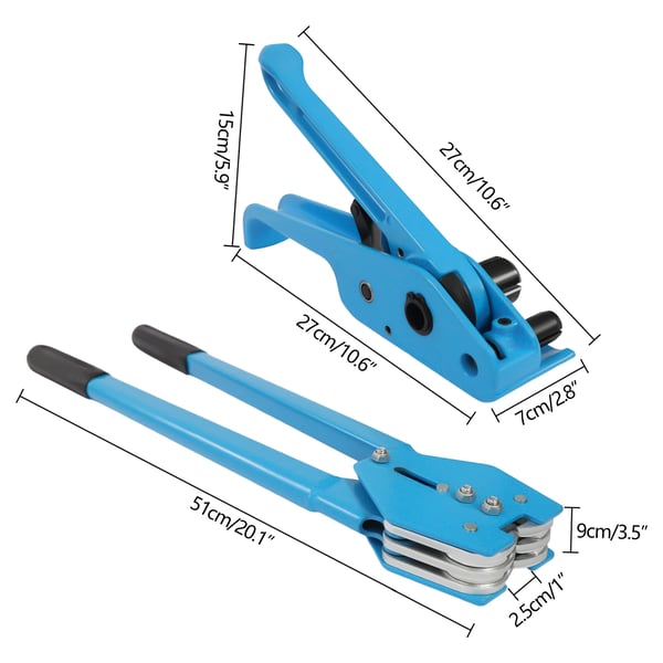 Pakke Strapping Kit, 1000N Spændingskraft, Holdbare Materialer