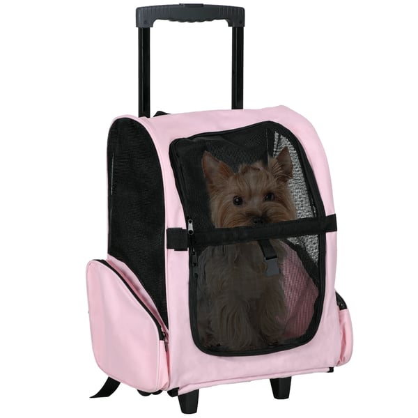 Hundevognsrygsæk, 36 cm x 30 cm x 49 cm, Metal, Egnet til Mellemstore Racer, Belastningsevne 15 kg, Pink