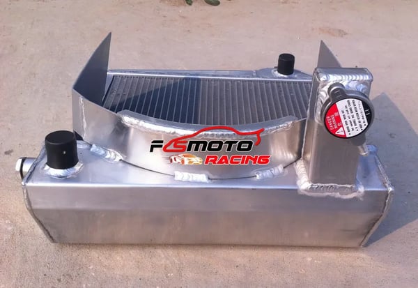 Austin Healey Sprite Aluminium Radiator, Øget Kølekapacitet, TIG-svejset Holdbarhed, Inkluderer Radiatorlåg