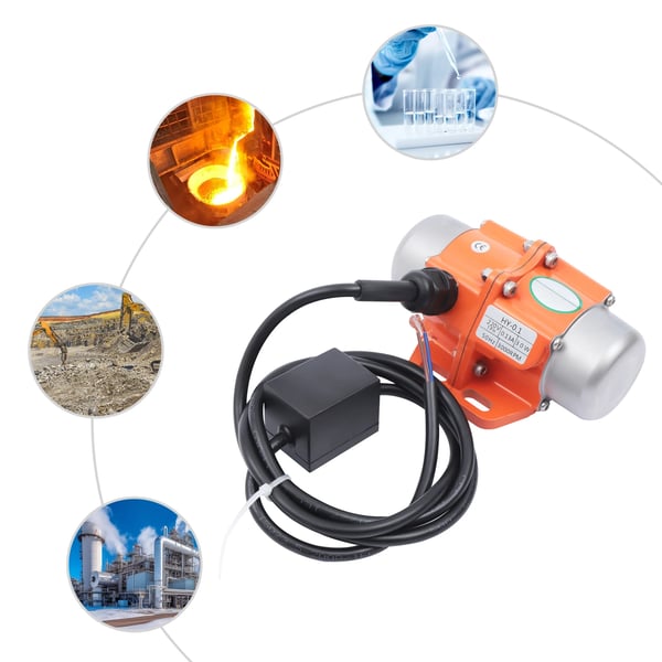 Vibrationsmotor, Justerbar Excentrisk Blok, IP65 Beskyttelse,Appelsin