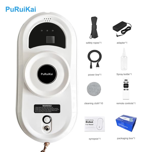 Vinduespudserrobot, Intelligent Kantregistrering, Effektiv Rengøringsmetode,EU, PRK-N01, Ja