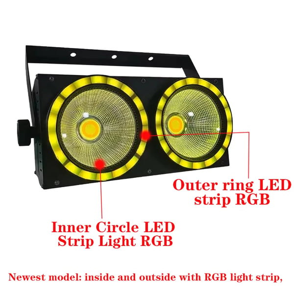 LED Scene Belysningseffekt, 250W Effekt, DMX Kontrolmuligheder,2PCS, EU stik
