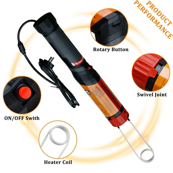 Induktionsvarmer, 1100W Effekt, 800°C Opvarmningstemperatur,EU stik, 1100W