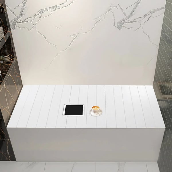Badekar Dæksel, Materiale PVC og Rustfrit Stål, Dimensioner 170*75*0.65 cm, Kompatibilitet Standard Badekar, Temperaturmodstand 80℃