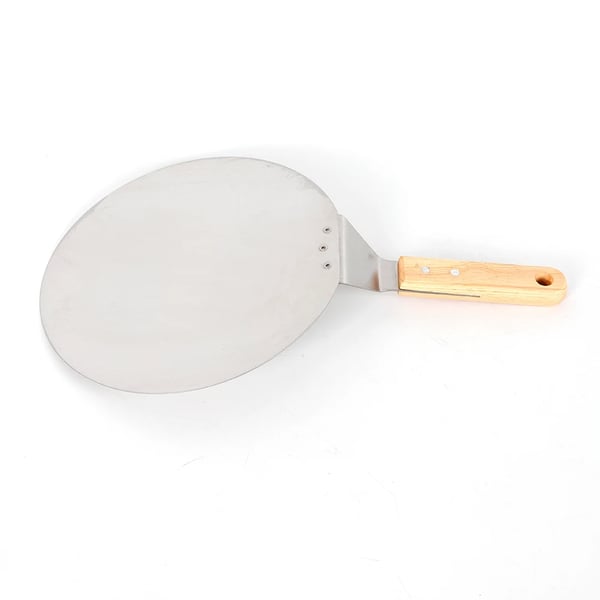 Pizzaspade, Ergonomiskt Handtag, Hållbart Rostfritt Stål,Silver