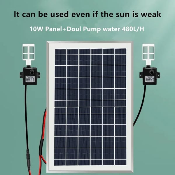 Vattenpump, solenergidriven, borstlös motor,Med switch
