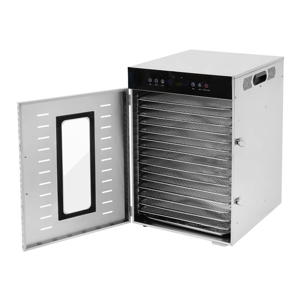 Madtørrer, Effekt 1350W, Temperaturinterval 30-90°C, Tidsinterval 0,5-24 timer, Produktstørrelse 40*46*60 cm, Bakke størrelse 28,5*38,5 cm