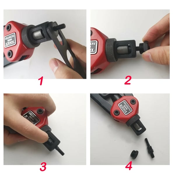 Rivet Værktøjssæt, Alsidig Bilreparationsapplikation, Omfattende Mandrel Sæt, Ergonomisk Design