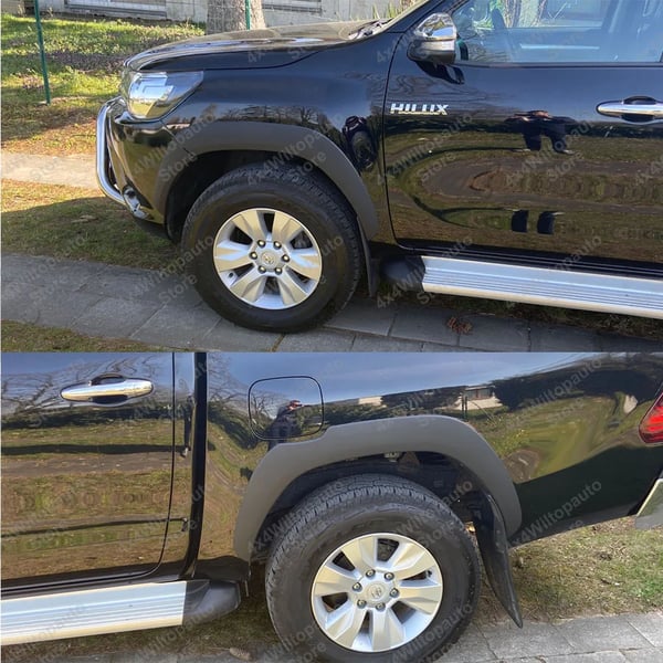 Fender Flares, Holdbart ABS Plastik, Skræddersyet til Pickup Truck Model Revo,TOYOTA HILUX REVO