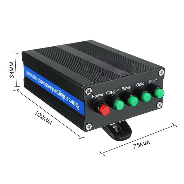 Metaldetektor, Maksimal Detektionsdybde 20 Meter, Søgning Område 1000 Meter, Strømforsyning 12V 1000~1600mAh, Overførselsfrekvens 5.6-6KHz