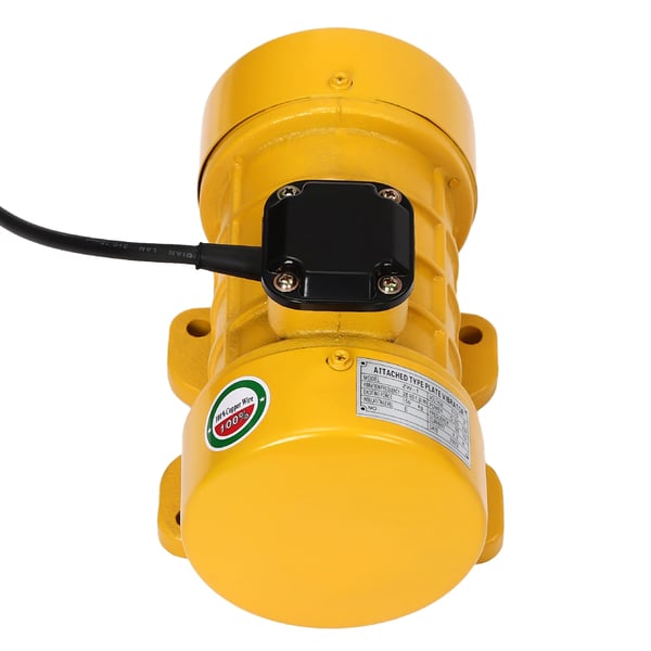 Vibrationsmotor, 250W effekt, 2840 RPM vibrationsfrekvens, støbejernshus, kompakt størrelse, letvægtsdesign