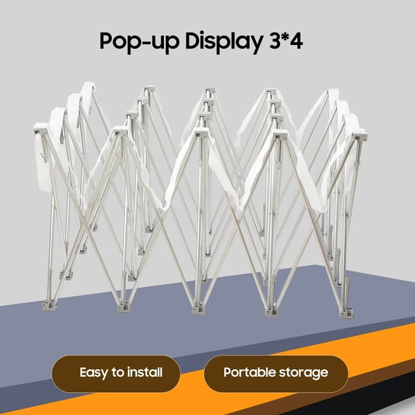 Displayramme, Aluminiumkonstruktion, Hurtig installation,300 cm x 230 cm