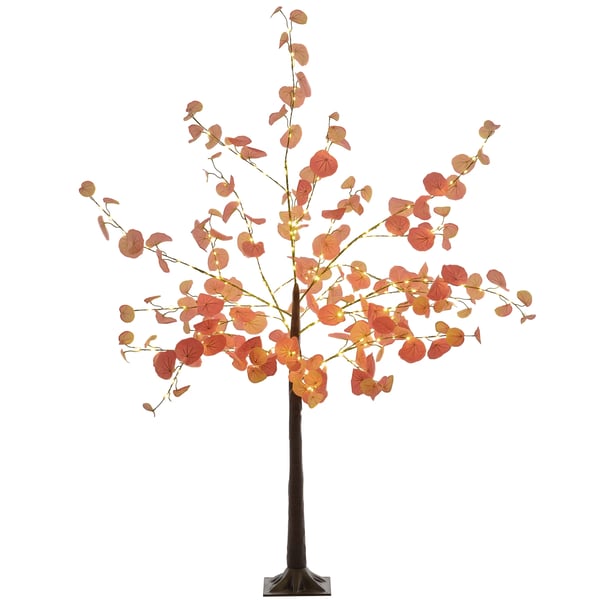 Kunstig Eucalyptus Træ, 150 cm Højde, 245 LED Lygter, Varm Hvid Lysfarve, IP44 Vandtæt Bedømmelse, Aftageligt Design