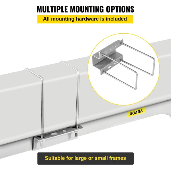 Bådtrailer Guide-ons, Justerbare Beslag, Rustbestandig Design, 46 tommer