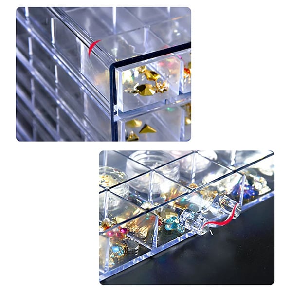 Neglekunst Opbevaring, 120 Rum, Skuffeorganisator,Klar