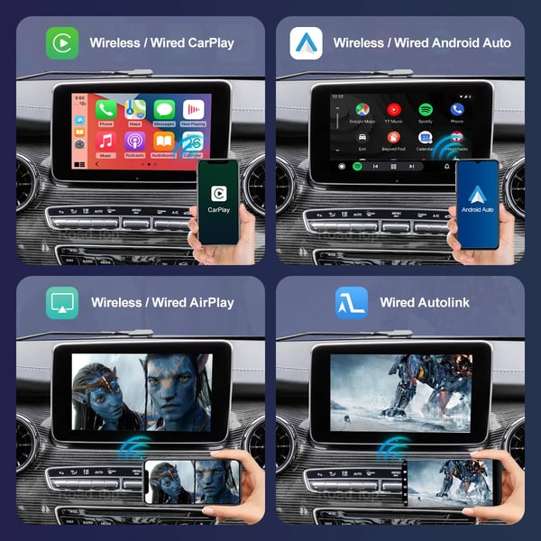 Trådløs CarPlay, Android Auto, AirPlay Support,NTG5.0 5.1 sort, Ingen