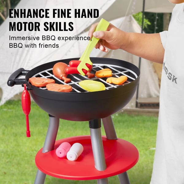 BBQ-grilli leikkisetti, realistiset keittoäänet, kiinnostava lapsille,28kpl