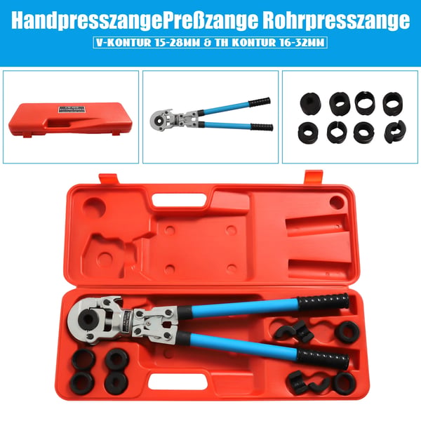 Hydrauliske Crimpetang, 6T Udgivelse, Ergonomisk Greb, 360° Rotation, Støbninger til Aluminium og Kobberrør, 55-74 cm Længde