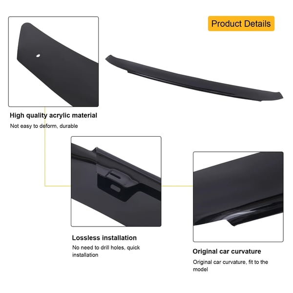 Bug Shield Hood Deflector Protector, Passer til Mitsubishi Triton 2015-2018, Holdbart ABS-materiale,motorhjelm beskyttelse