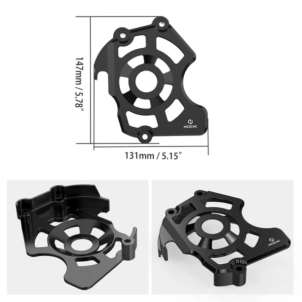 Kedjehjulslock, flygplansklassad aluminium, enkel underhållsåtkomst,svart