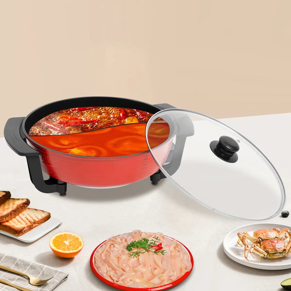 Husstands Hot Pot, 6L Kapacitet, 1360W Opvarmningskraft,Rød