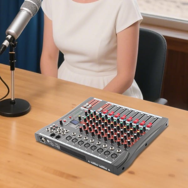 Ljudmixer, 8 Kanaler, Bluetooth-kompatibilitet,svart