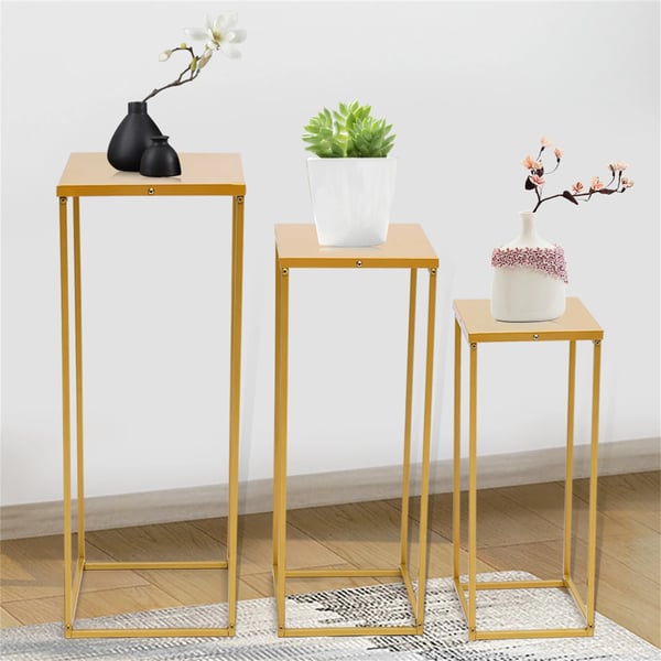 Metal Blomsterstand, Alsidig Dekorativt Design, Nem at Samle,Guld, M