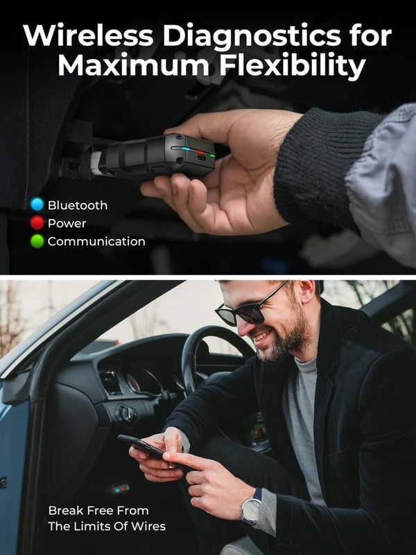 Diagnostisk skanner, avancerat underhåll, Bluetooth-anslutning, TopScan Lite