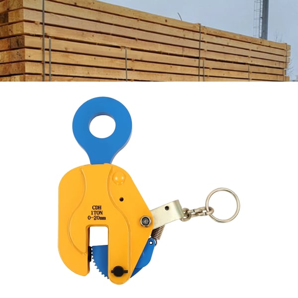 Vertikale løftezange, 1000 kg kapacitet, manuel betjening, holdbart design