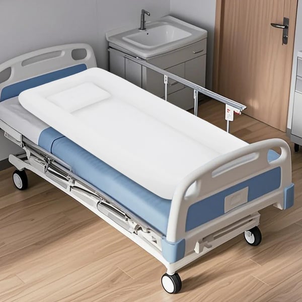Oppustelig Badekar, PVC Konstruktion, Komfortabelt Design,HVID